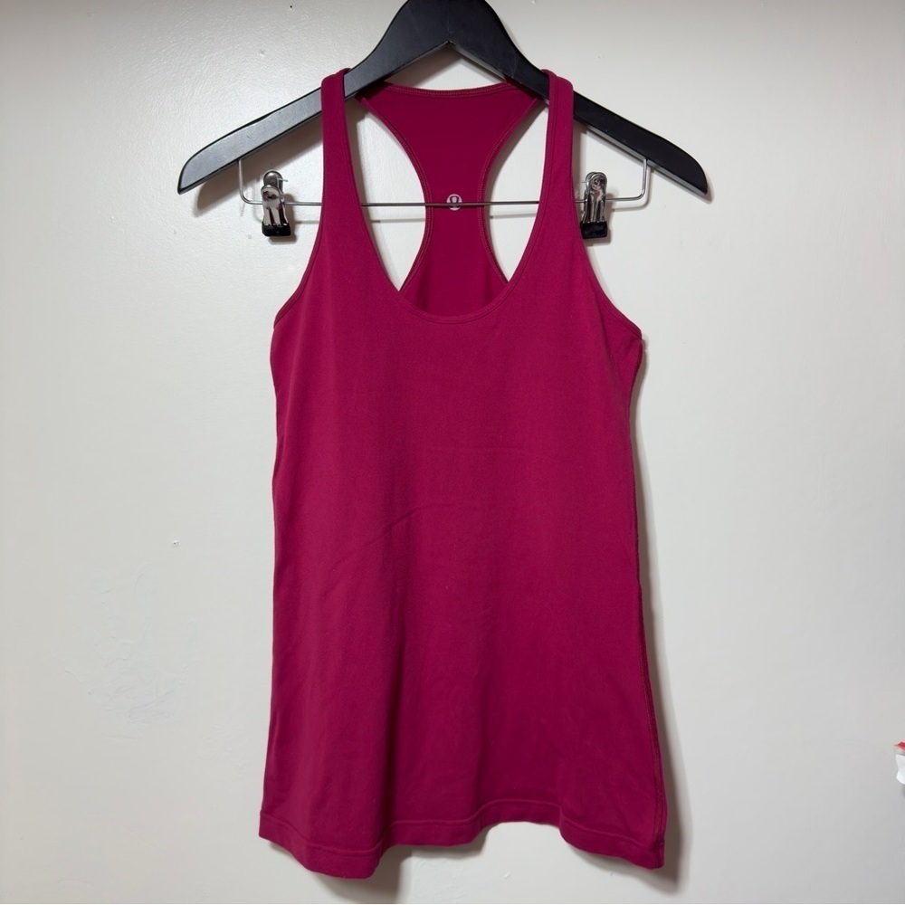 Lululemon Racerback Tank Top Raspberry Women Size 4?